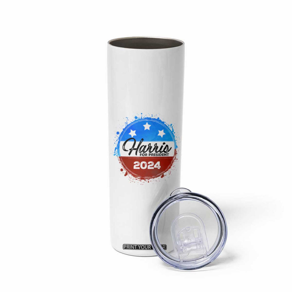 Harris For President 2024 Skinny Tumbler Kamala We Are Not Going Back TB09 Print Your Wear