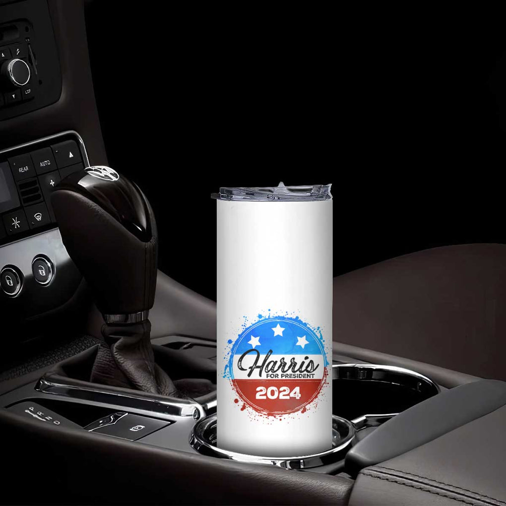 Harris For President 2024 Skinny Tumbler Kamala We Are Not Going Back TB09 Print Your Wear