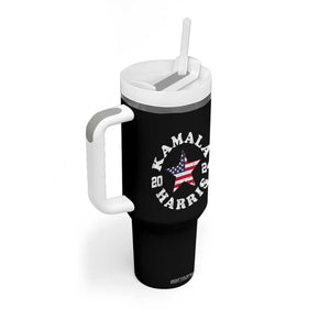 Harris 2024 Tumbler With Handle Kamala I'm With Her It's About Madam Time TB09 Print Your Wear