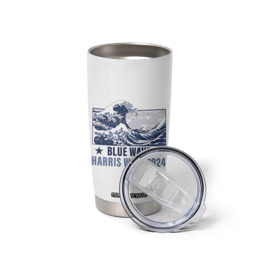 Kamala Blue Wave 2024 Tumbler Cup Cute Cats Wave Harris Walz TB09 Print Your Wear