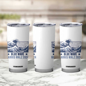 Kamala Blue Wave 2024 Tumbler Cup Cute Cats Wave Harris Walz TB09 Print Your Wear