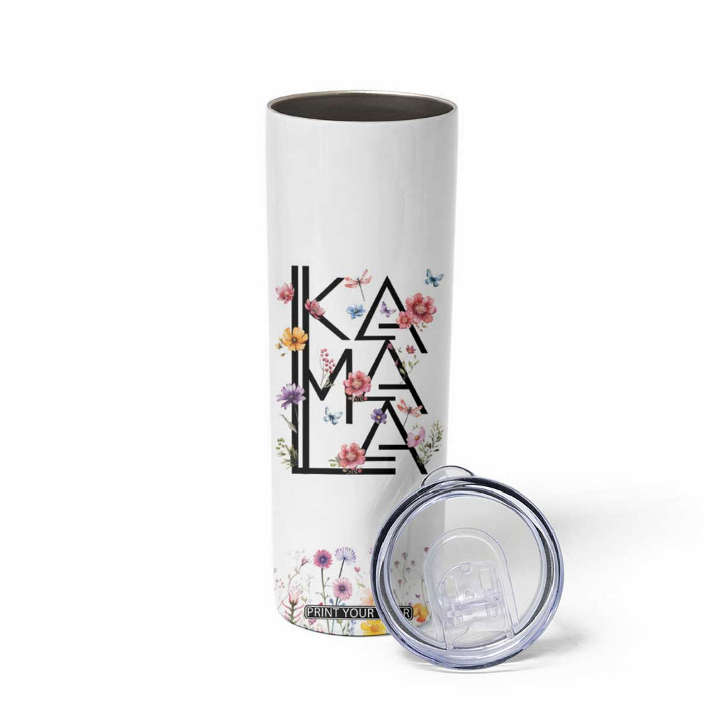 Kamala 2024 Skinny Tumbler Madam President Wild Flower Harris Supporter TB09 Print Your Wear