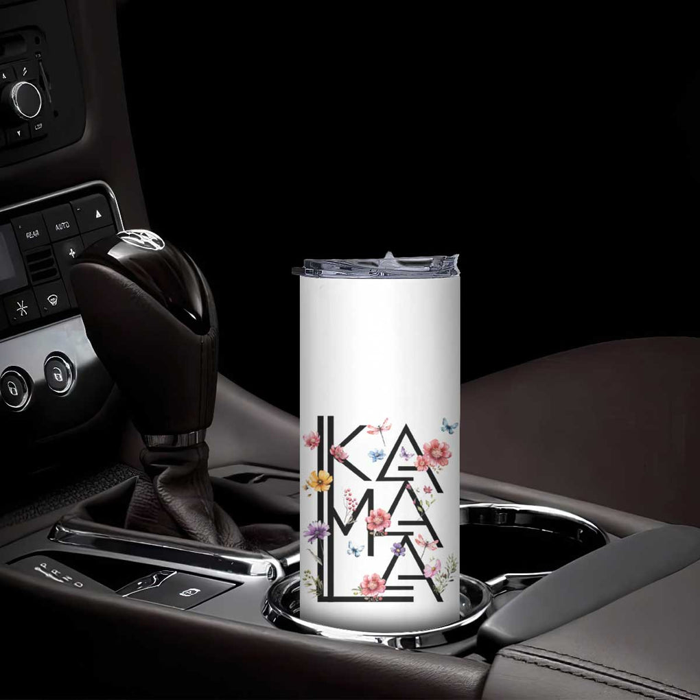 Kamala 2024 Skinny Tumbler Madam President Wild Flower Harris Supporter TB09 Print Your Wear