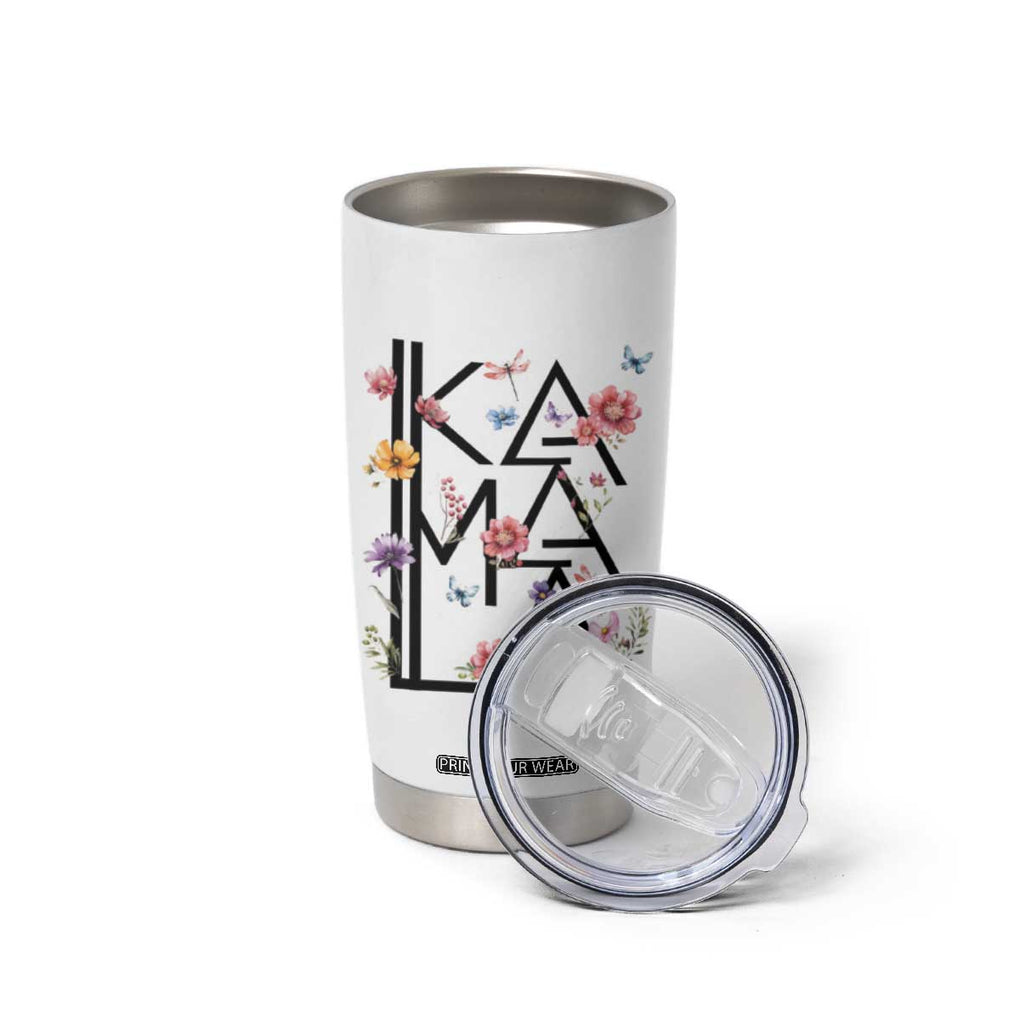 Kamala 2024 Tumbler Cup Madam President Wild Flower Harris Supporter TB09 Print Your Wear