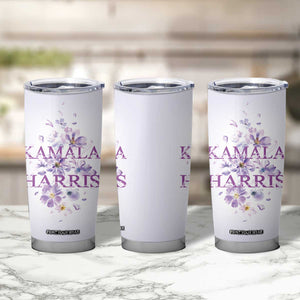 Kamala 2024 Tumbler Cup US Madam President Flower Harris Supporter TB09 Print Your Wear
