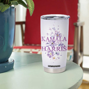 Kamala 2024 Tumbler Cup US Madam President Flower Harris Supporter TB09 Print Your Wear