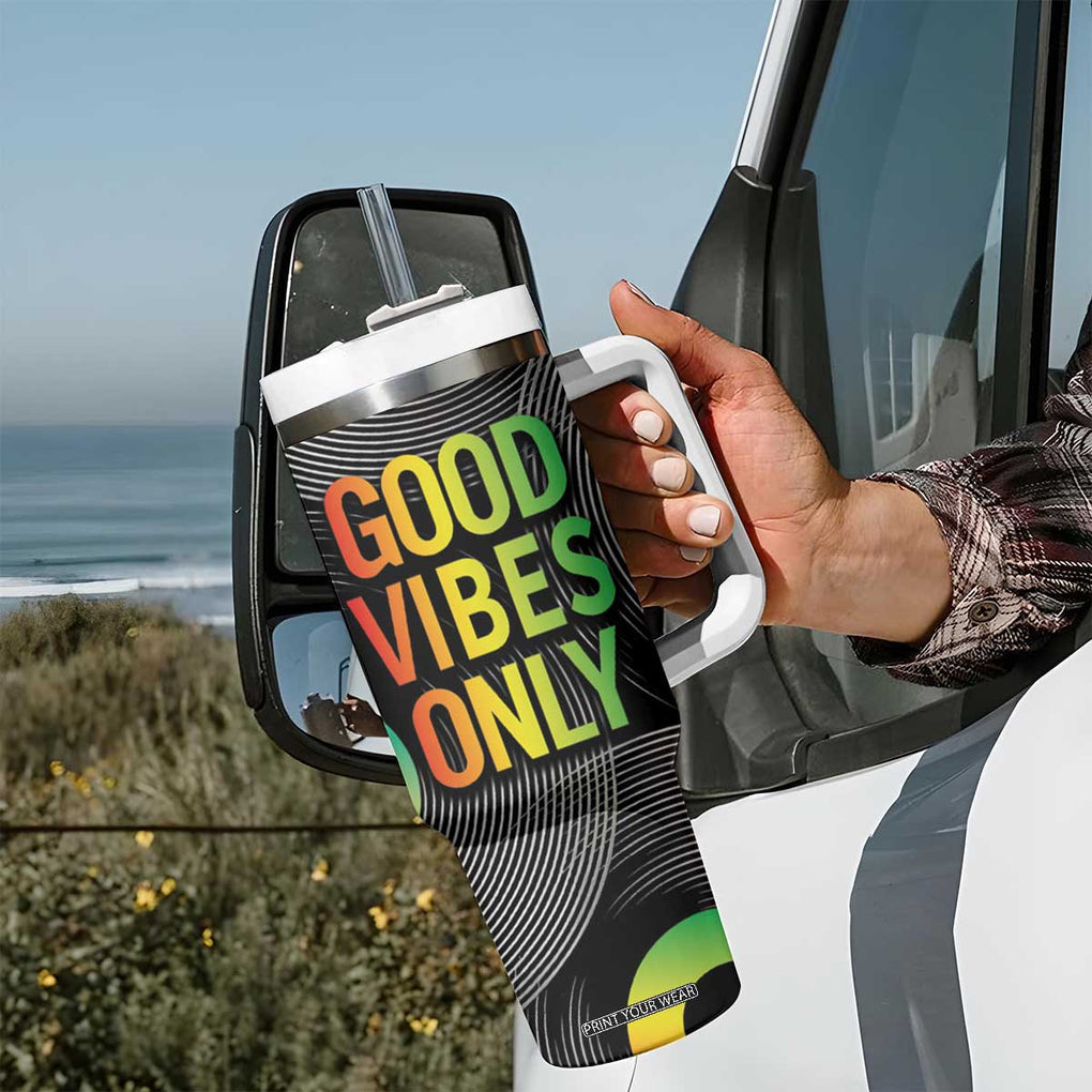 Jamaica Reggae Reggae Tumbler With Handle Good Vibe Only TB09 Print Your Wear