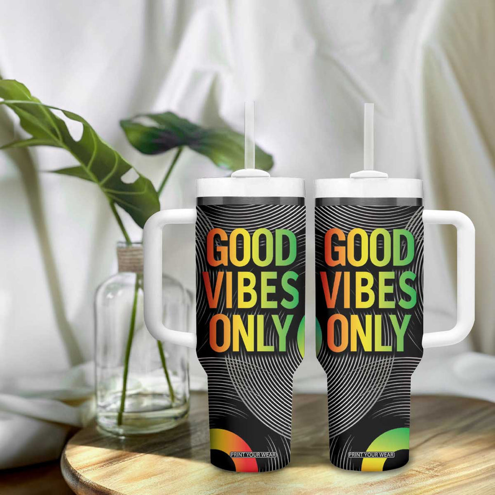 Jamaica Reggae Reggae Tumbler With Handle Good Vibe Only TB09 Print Your Wear