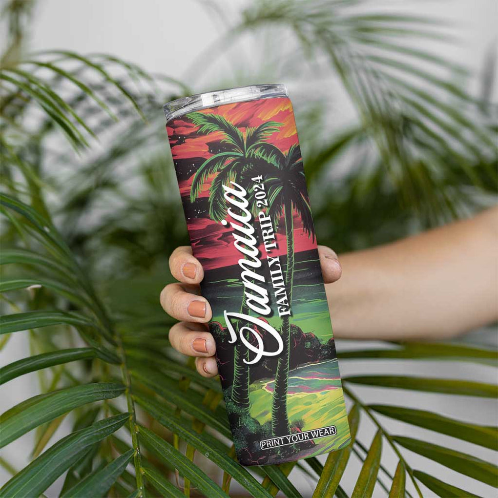 Jamaica Family Trip 2024 Souvenir Skinny Tumbler Jamaican Beach Vacation Lots Of Memories And Laughter TB09 Print Your Wear