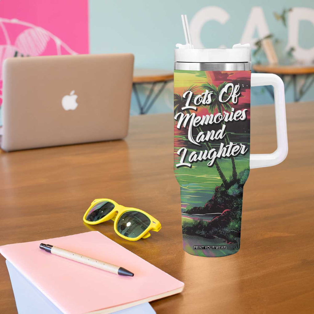 Jamaica Family Trip 2024 Souvenir Tumbler With Handle Jamaican Beach Vacation Lots Of Memories And Laughter TB09 Print Your Wear