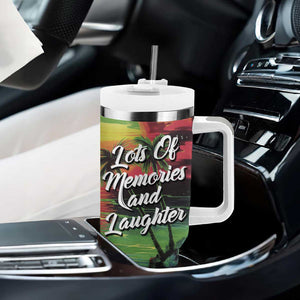 Jamaica Family Trip 2024 Souvenir Tumbler With Handle Jamaican Beach Vacation Lots Of Memories And Laughter TB09 Print Your Wear