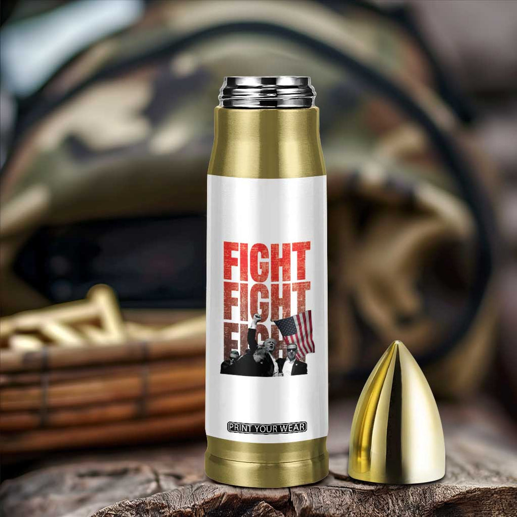 Trump Raise Fist Bullet Tumbler Fight Never Stop Fighting 2024 American Flag TB09 Print Your Wear
