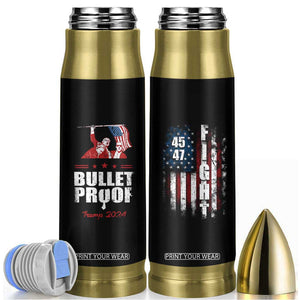 Trump 2024 Bulletproof Bullet Tumbler US President 45 47 America Flag TB09 Black Print Your Wear