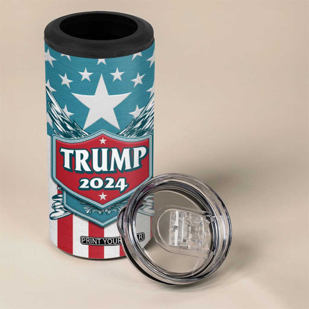 Trump 2024 4 in 1 Can Cooler Tumbler US President 45 47 America Flag TB09 Print Your Wear