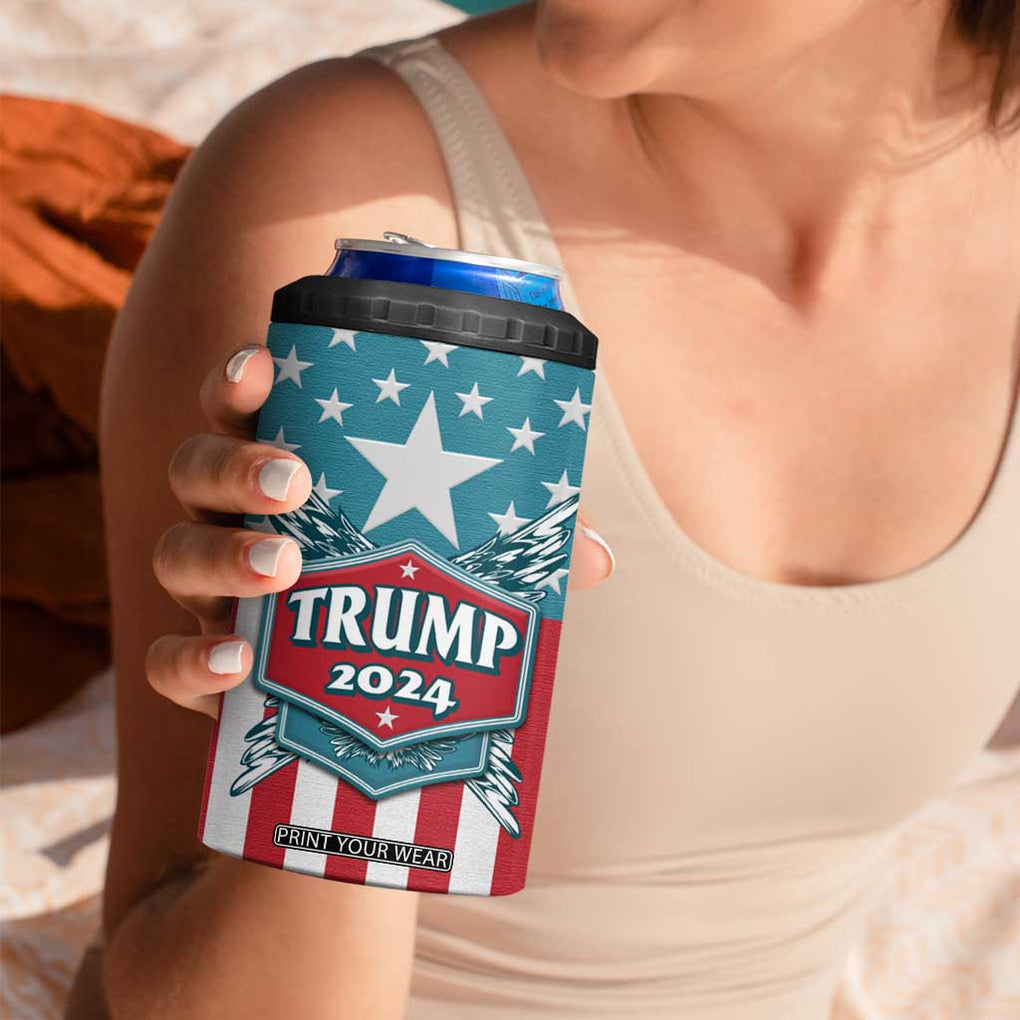 Trump 2024 4 in 1 Can Cooler Tumbler US President 45 47 America Flag TB09 Print Your Wear