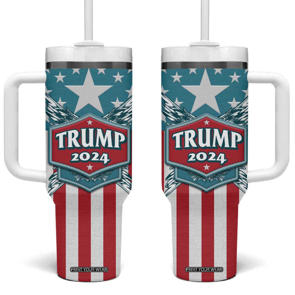 Trump 2024 Tumbler With Handle US President 45 47 America Flag TB09 One Size: 40 oz American Flag Print Your Wear
