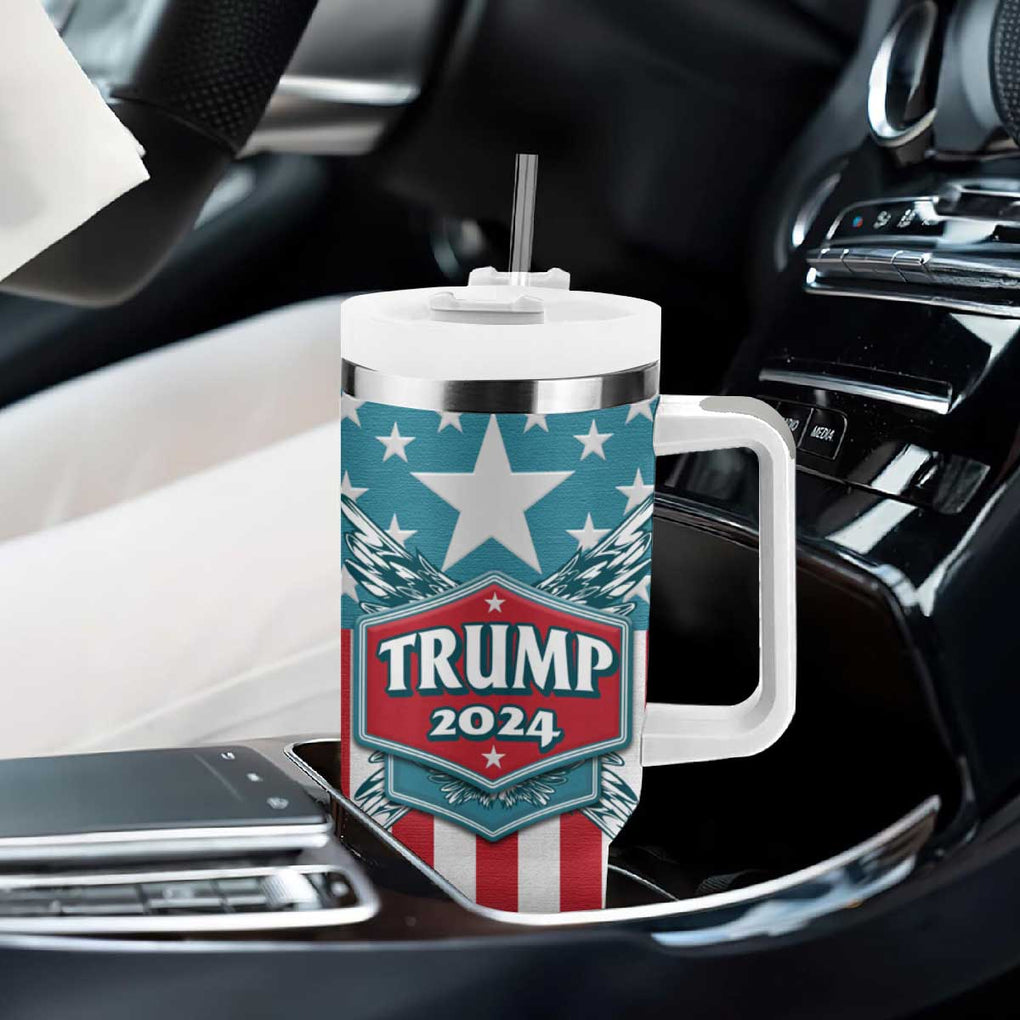 Trump 2024 Tumbler With Handle US President 45 47 America Flag TB09 Print Your Wear
