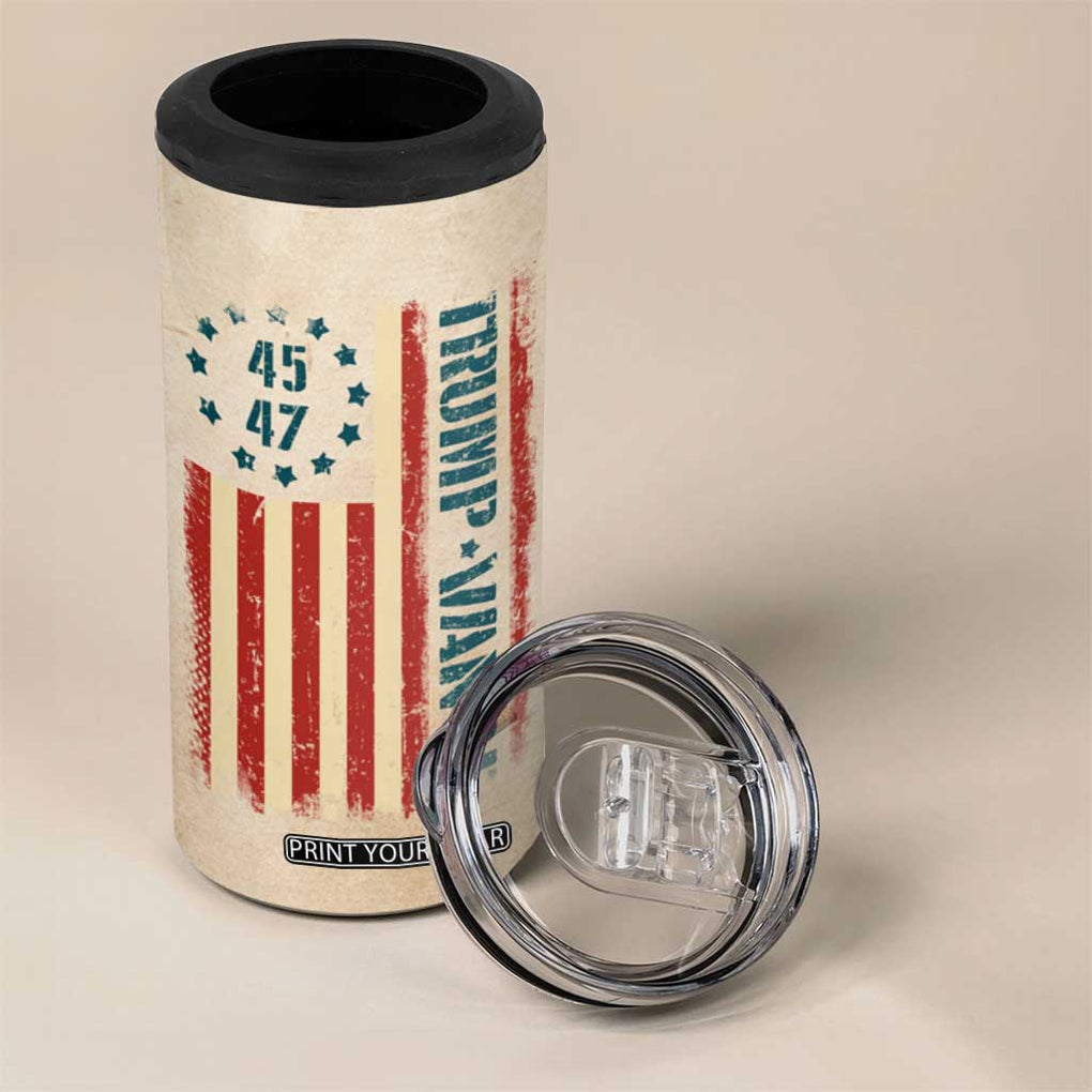 Trump Vance 2024 4 in 1 Can Cooler Tumbler US President 45 47 Eagle American Flag TB09 Print Your Wear