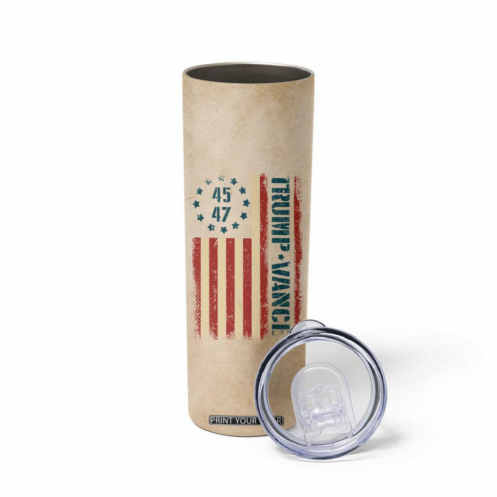 Trump Vance 2024 Skinny Tumbler US President 45 47 Eagle American Flag TB09 Print Your Wear