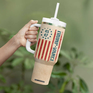 Trump Vance 2024 Tumbler With Handle US President 45 47 Eagle American Flag TB09 Print Your Wear