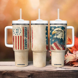 Trump Vance 2024 Tumbler With Handle US President 45 47 Eagle American Flag TB09 Print Your Wear