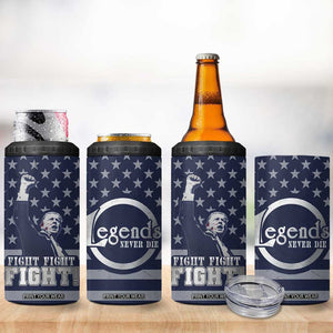 Trump 2024 4 in 1 Can Cooler Tumbler Legend Never Die Fight For America Flag TB09 Print Your Wear