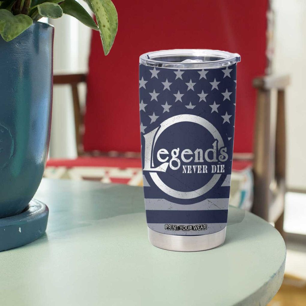 Trump 2024 Tumbler Cup Legend Never Die Fight For America Flag TB09 Print Your Wear