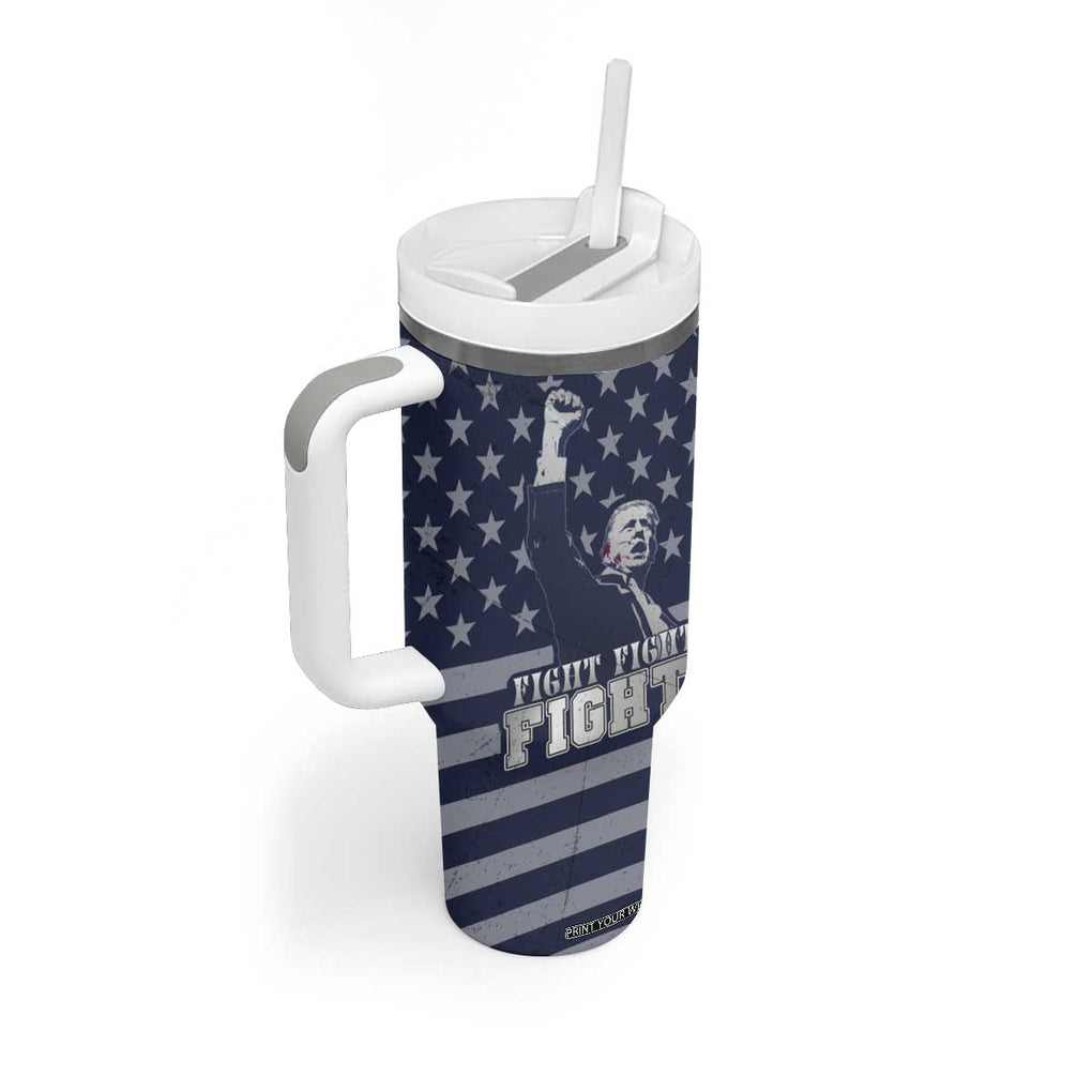 Trump 2024 Tumbler With Handle Legend Never Die Fight For America Flag TB09 Print Your Wear