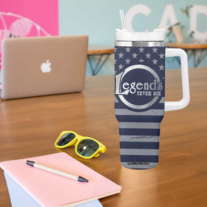 Trump 2024 Tumbler With Handle Legend Never Die Fight For America Flag TB09 Print Your Wear