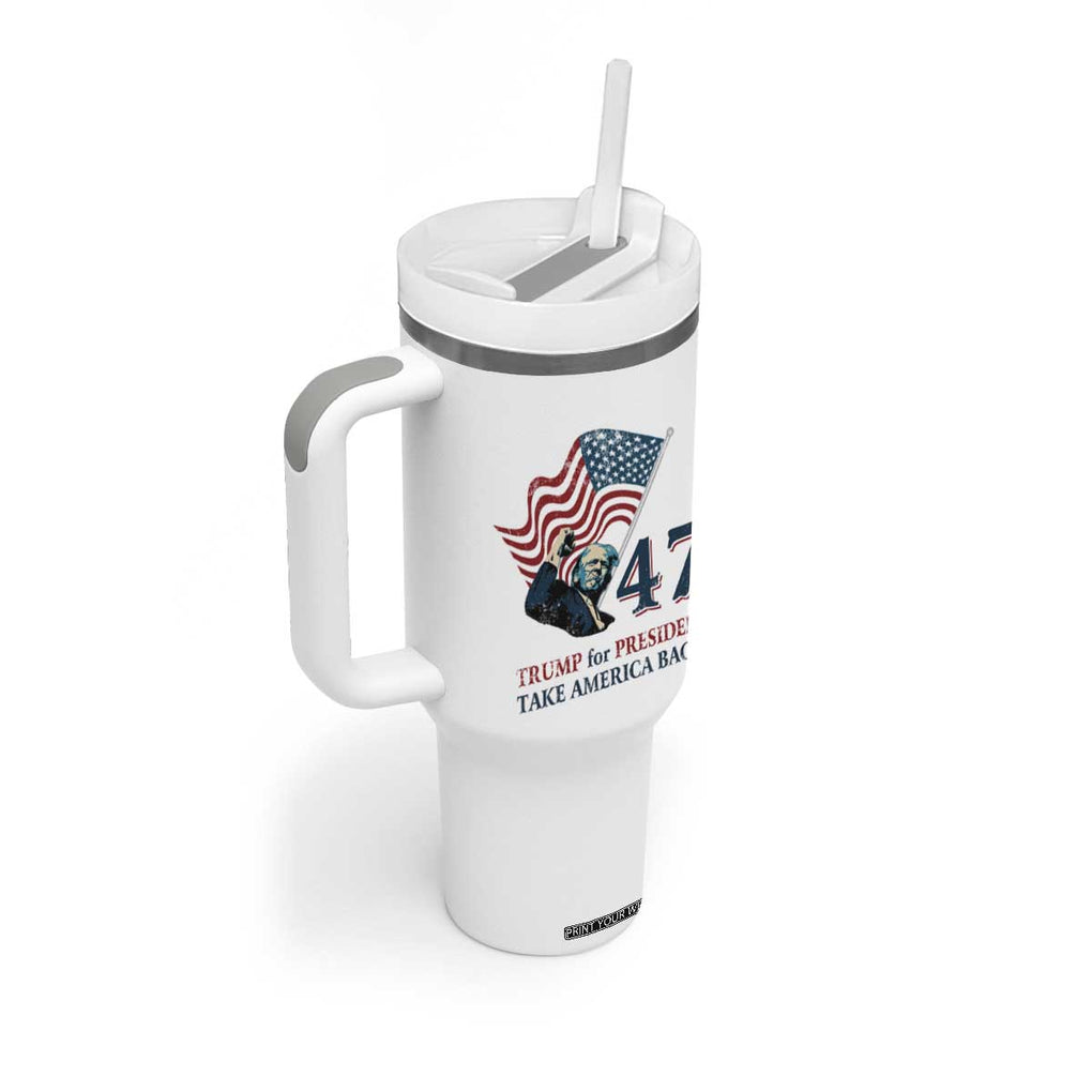 Trump 47 Tumbler With Handle Trump For President 2024 Take America Back TB09 Print Your Wear