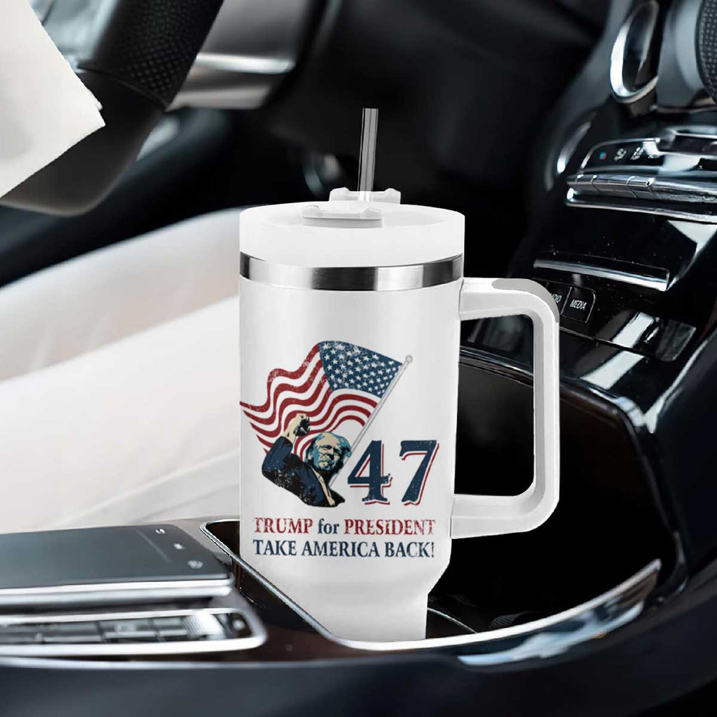 Trump 47 Tumbler With Handle Trump For President 2024 Take America Back TB09 Print Your Wear