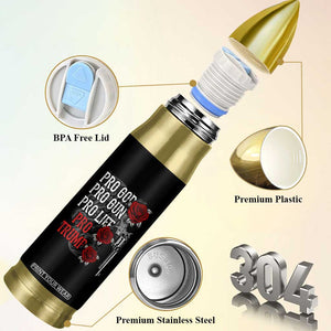 Trump Support Bullet Tumbler Pro God Gun Life Pro Trump 2024 TB09 Print Your Wear