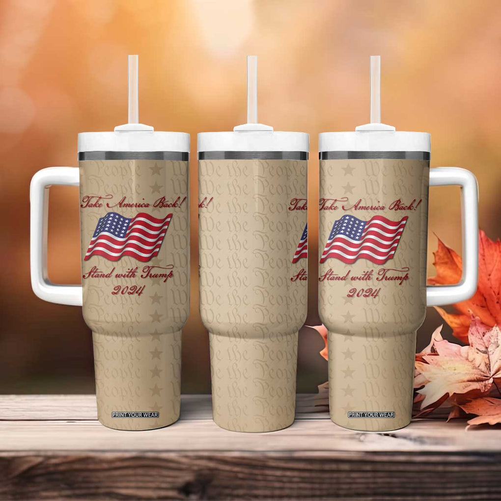 Trump 2024 Tumbler With Handle Take America Back Stand With Trump TB09 Print Your Wear