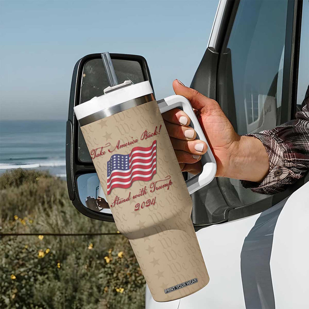 Trump 2024 Tumbler With Handle Take America Back Stand With Trump TB09 Print Your Wear