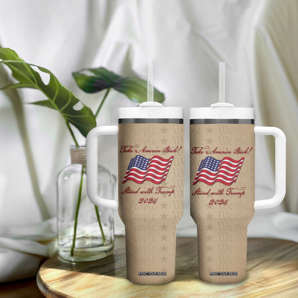 Trump 2024 Tumbler With Handle Take America Back Stand With Trump TB09 Print Your Wear