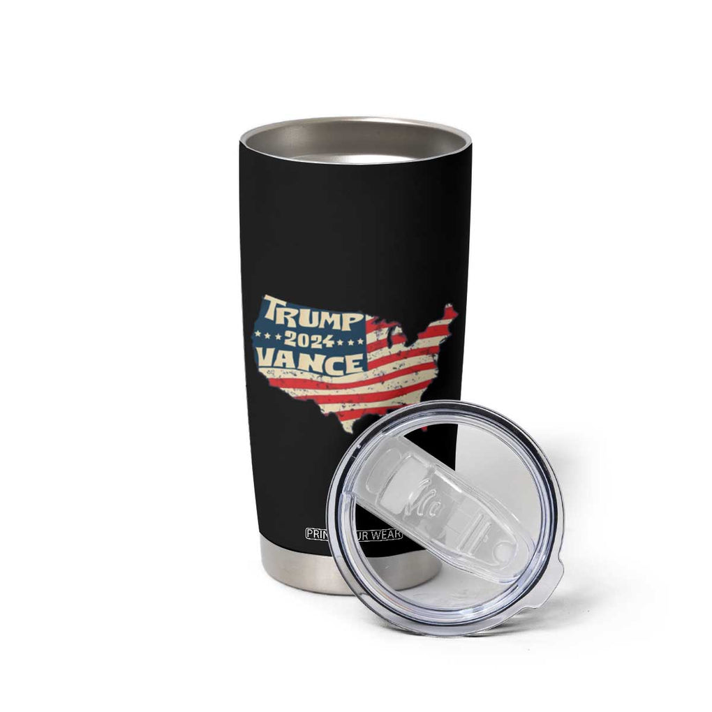 Trump Vance 2024 Tumbler Cup Patriotic Land Of The Free Because Of The Brave TB09 Print Your Wear