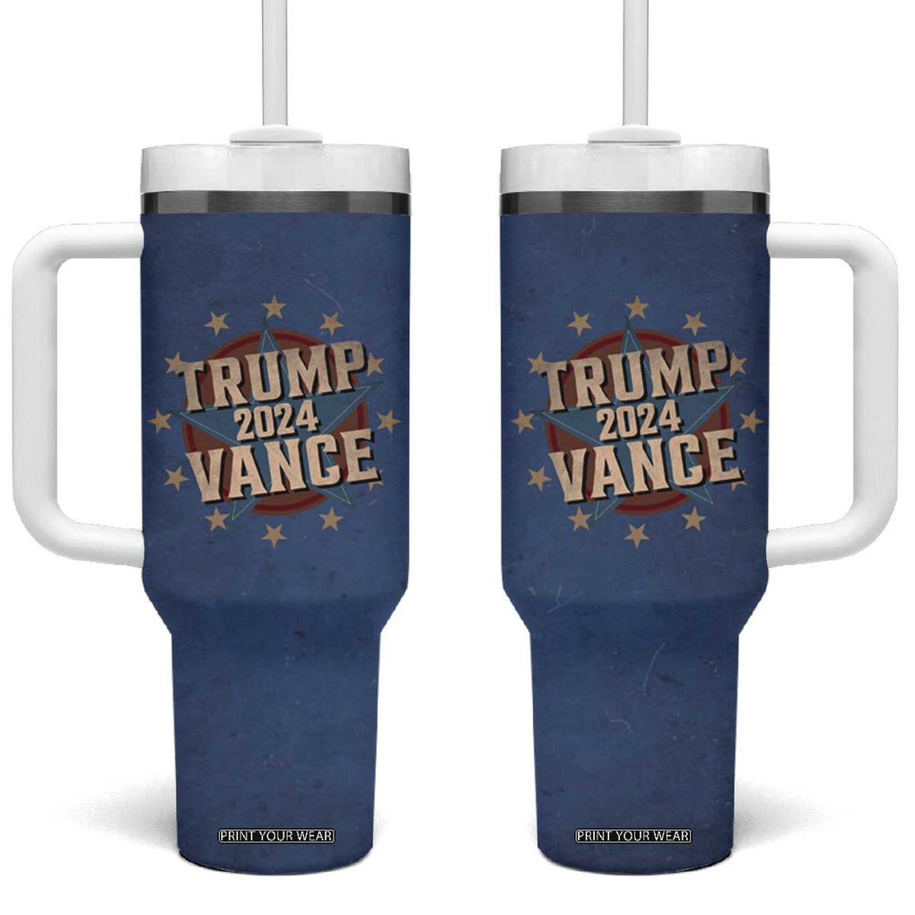 Trump Vance 2024 Tumbler With Handle Stand With Trump US President Election TB09 One Size: 40 oz Navy Print Your Wear