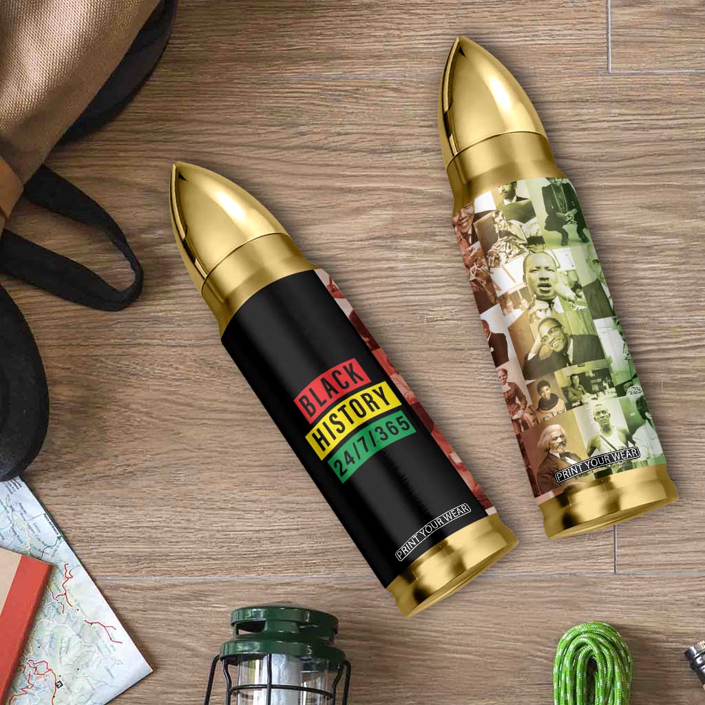 Black Pride Bullet Tumbler Black History 24/7/365 Melanin Civil Rights Leaders TB09 Print Your Wear