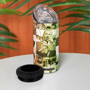 Black Pride 4 in 1 Can Cooler Tumbler Black History 24/7/365 Melanin Civil Rights Leaders TB09 Print Your Wear