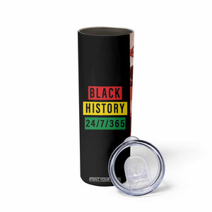 Black Pride Skinny Tumbler Black History 24/7/365 Melanin Civil Rights Leaders TB09 Print Your Wear