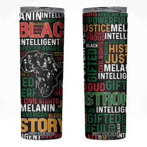 Black History Leaders Skinny Tumbler MLK Malcolm X Obama Nelson Civil Rights Leaders Melanin African Pride TB09 Black Pride Print Your Wear