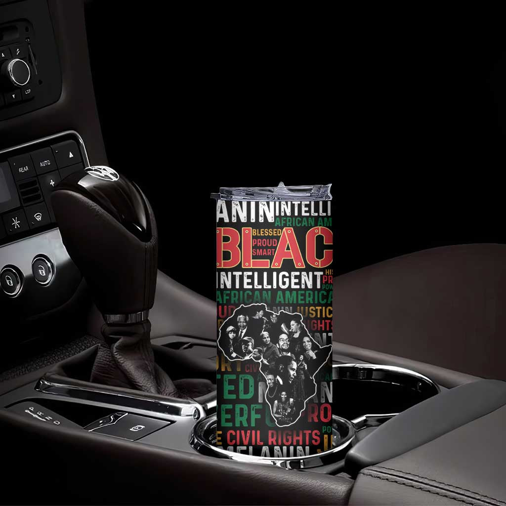 Black History Leaders Skinny Tumbler MLK Malcolm X Obama Nelson Civil Rights Leaders Melanin African Pride TB09 Print Your Wear