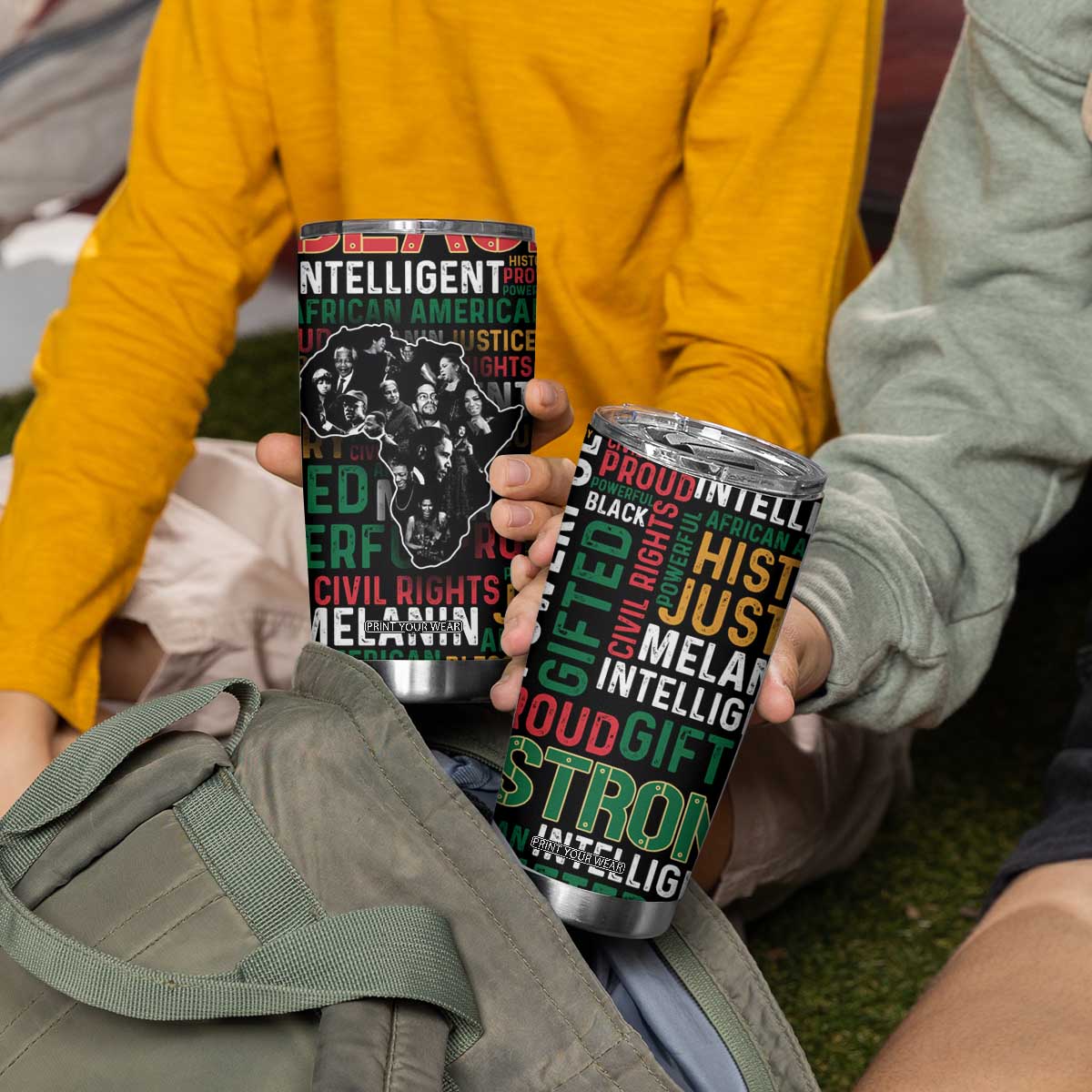 Black History Leaders Tumbler Cup MLK Malcolm X Obama Nelson Civil Rights Leaders Melanin African Pride TB09 Print Your Wear