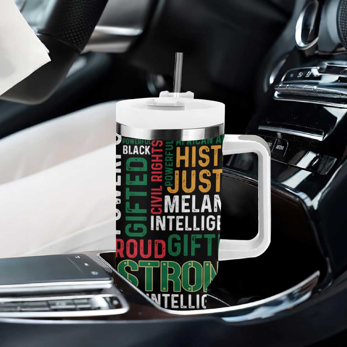 Black History Leaders Tumbler With Handle MLK Malcolm X Obama Nelson Civil Rights Leaders Melanin African Pride TB09 Print Your Wear