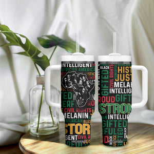 Black History Leaders Tumbler With Handle MLK Malcolm X Obama Nelson Civil Rights Leaders Melanin African Pride TB09 Print Your Wear