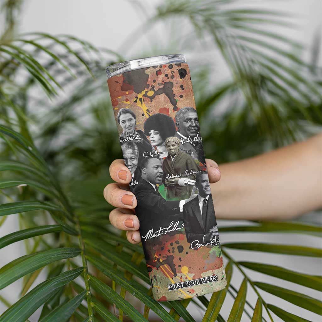 Black History Skinny Tumbler MLK Obama Kamala Malcolm X Harriet James Baldwin Black Pride TB09 Print Your Wear