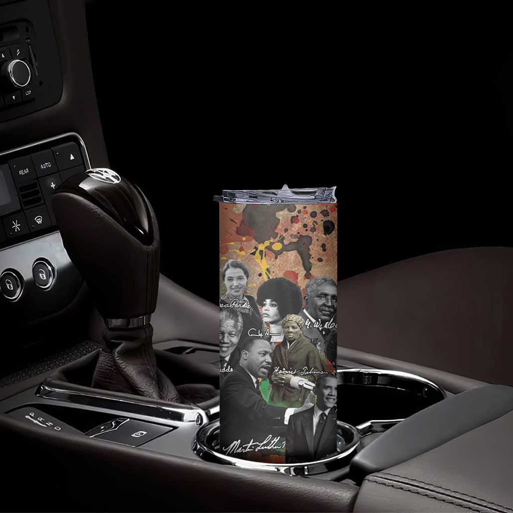 Black History Skinny Tumbler MLK Obama Kamala Malcolm X Harriet James Baldwin Black Pride TB09 Print Your Wear