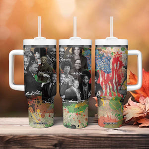 Black History Tumbler With Handle MLK Obama Kamala Malcolm X Harriet James Baldwin Black Pride TB09 Print Your Wear