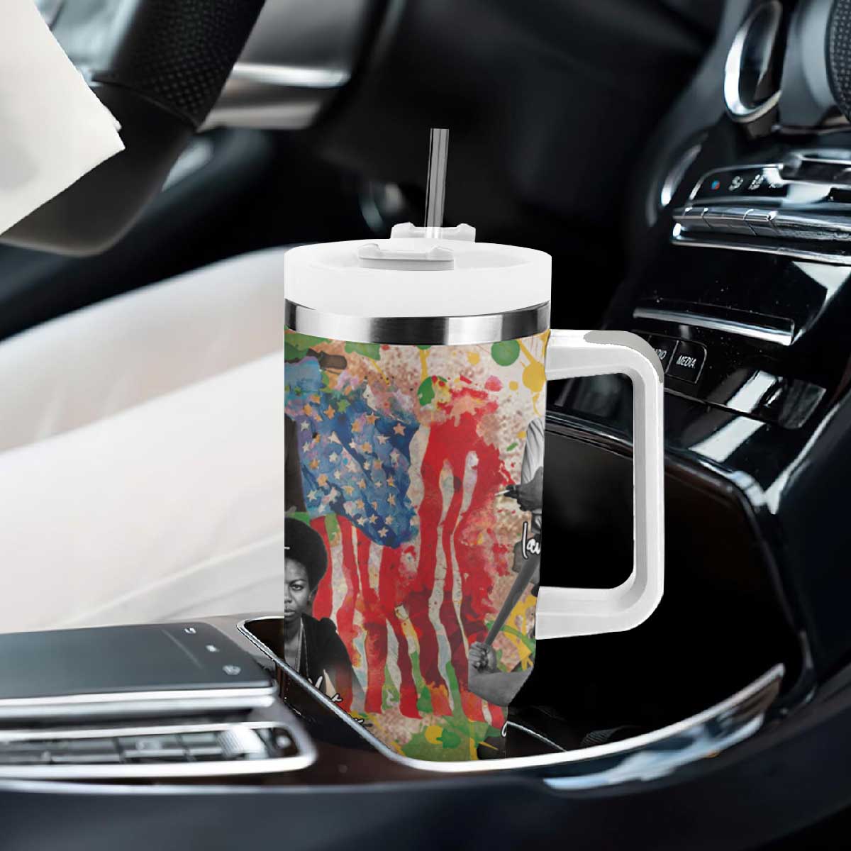 Black History Tumbler With Handle MLK Obama Kamala Malcolm X Harriet James Baldwin Black Pride TB09 Print Your Wear