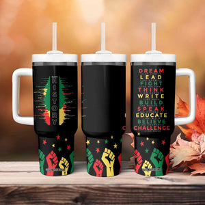 Black History Tumbler With Handle Dream Like Martin Lead Like Harriet Fight Like Malcolm Black Pride TB09 Print Your Wear